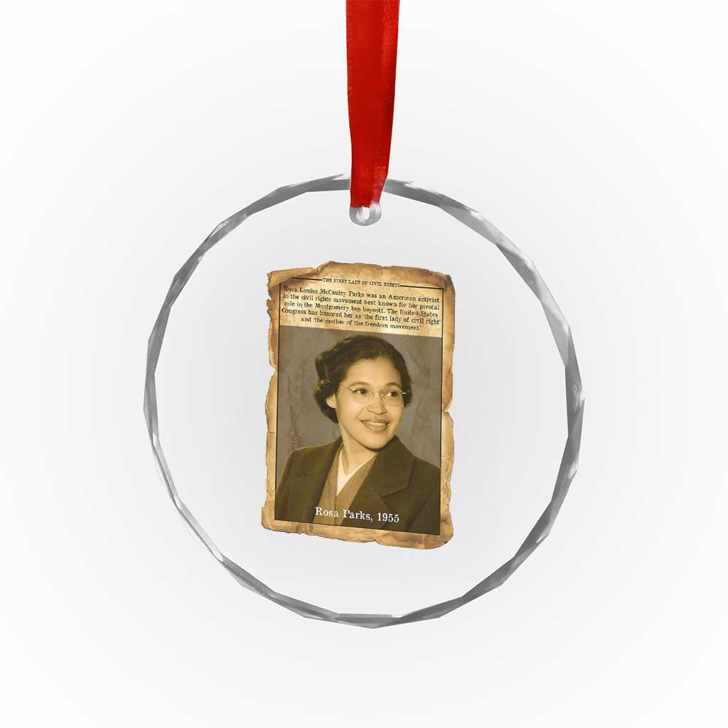 Vintage Rosa Parks Crystal Glass Ornament First Lady Of Civil Rights