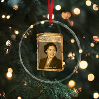Vintage Rosa Parks Crystal Glass Ornament First Lady Of Civil Rights