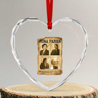 Vintage Rosa Parks Heart Crystal Glass Ornament Courage And Justice Quote