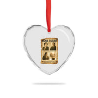 Vintage Rosa Parks Heart Crystal Glass Ornament Courage And Justice Quote