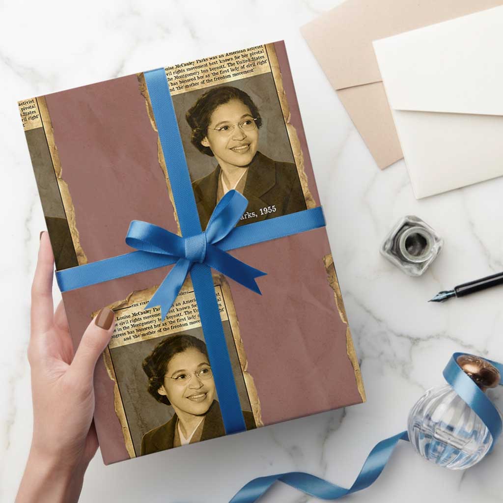 Vintage Rosa Parks Wrapping Paper Roll First Lady Of Civil Rights