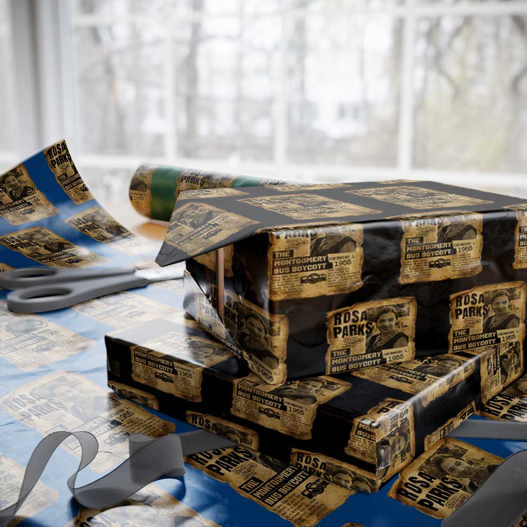 Vintage Rosa Parks Wrapping Paper Roll Groovy Black History Month
