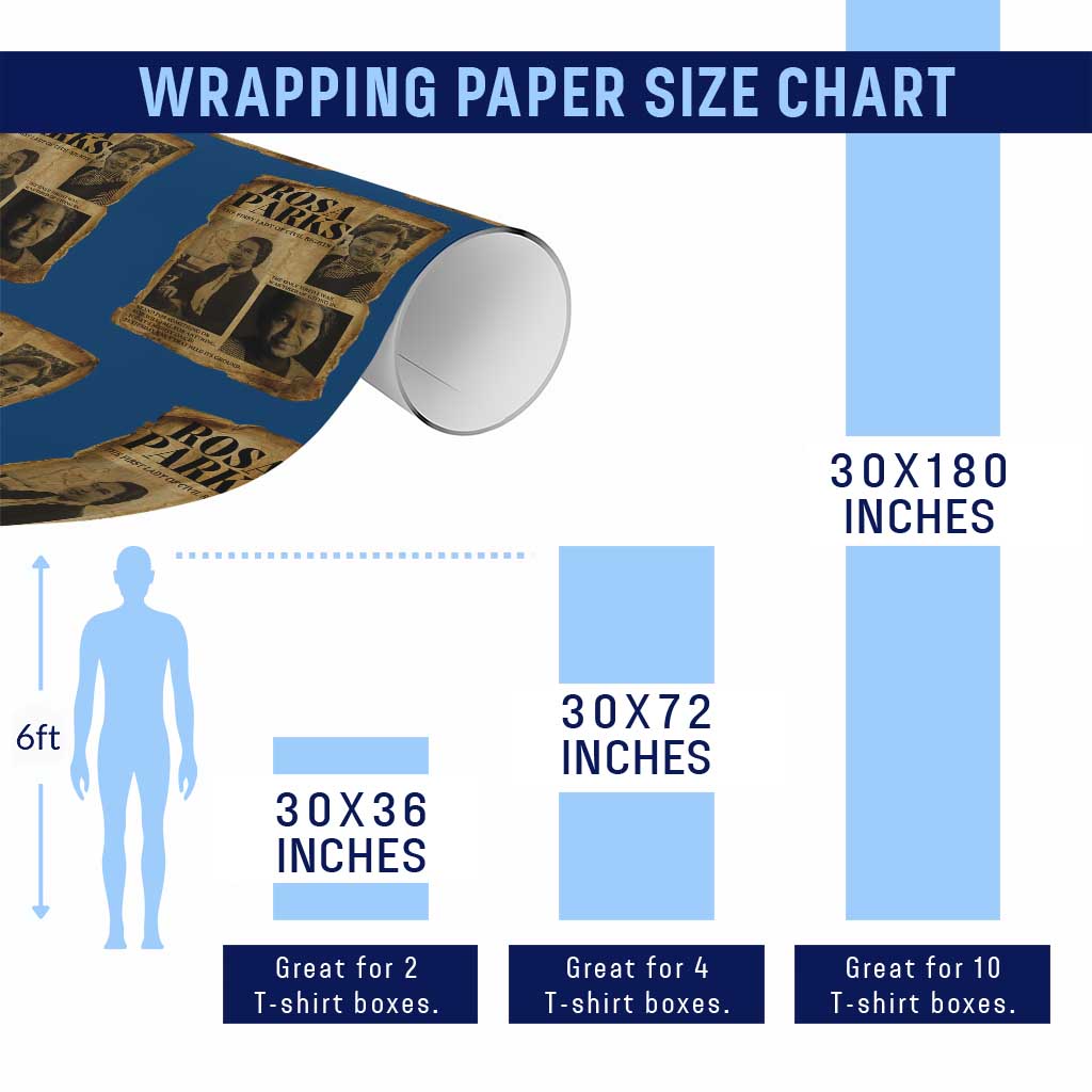 Vintage Rosa Parks Wrapping Paper Roll Women Empowerment Inspirational Quote