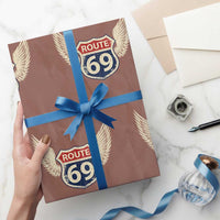 Vintage Route 69 Highway Road Trip Sign Wrapping Paper Roll