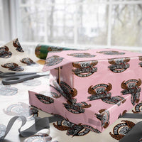 Vintage Route Highway 66 Biker Club Wrapping Paper Roll Live To Ride Motorcycle Graphic