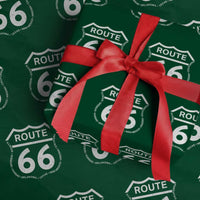Vintage Route Highway 66 Road Trip Wrapping Paper Roll Mother Road All States