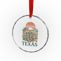 Vintage Route Highway 66 Texas Crystal Glass Ornament Amarillo Road Trip Adventure