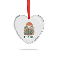 Vintage Route Highway 66 Texas Heart Crystal Glass Ornament Amarillo Road Trip Adventure