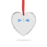 Vintage Scotland Heart Crystal Glass Ornament Scottish Flag Retro Pride