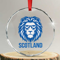 Vintage Scotland Lion Crystal Glass Ornament Retro SCOT Fan Scottish Flag