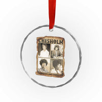 Vintage Shirley Chisholm Unbought And Unbossed Crystal Glass Ornament Womens History Month