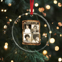 Vintage Shirley Chisholm Unbought And Unbossed Crystal Glass Ornament Womens History Month