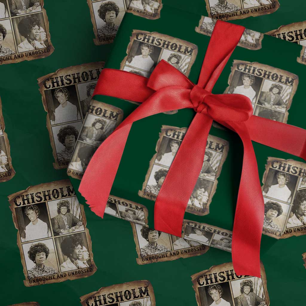 Vintage Shirley Chisholm Unbought And Unbossed Wrapping Paper Roll Womens History Month