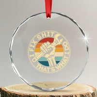 Vintage Skeleton Wrench Graphic Crystal Glass Ornament I Fix Shit Thats What I Do