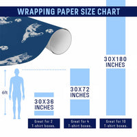 Vintage Sketch Soccer Cat Graphic Wrapping Paper Roll Kitten Kicking Football Sports Lover