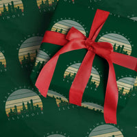 Vintage Springfield Illinois Pride Wrapping Paper Roll Scenic Cityscape Gift