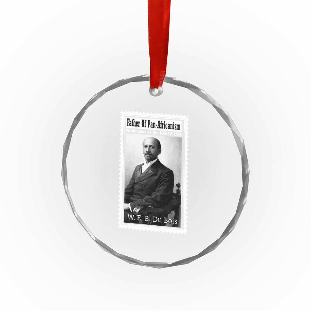Vintage Stamp W E B Du Bois Crystal Glass Ornament Black Thought Leader