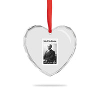 Vintage Stamp W E B Du Bois Heart Crystal Glass Ornament Black Thought Leader