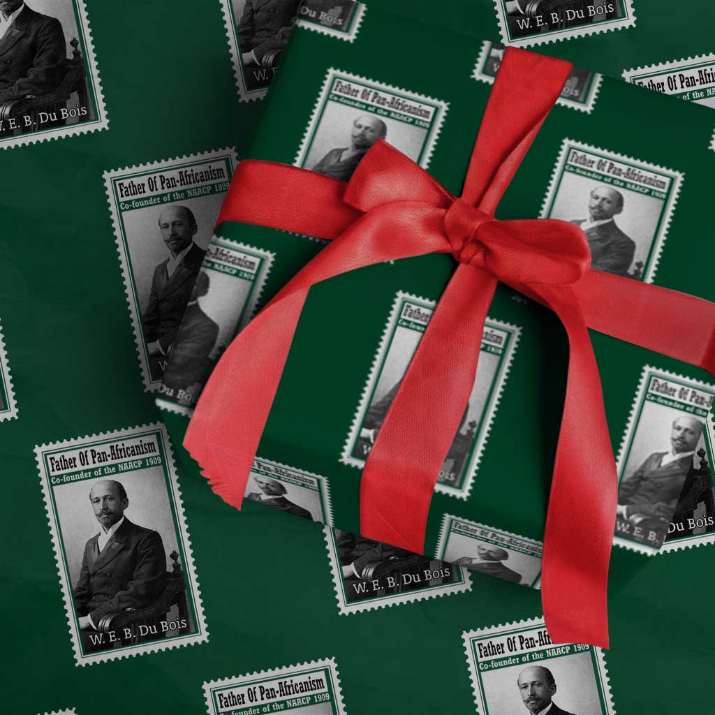 Vintage Stamp W E B Du Bois Wrapping Paper Roll Black Thought Leader