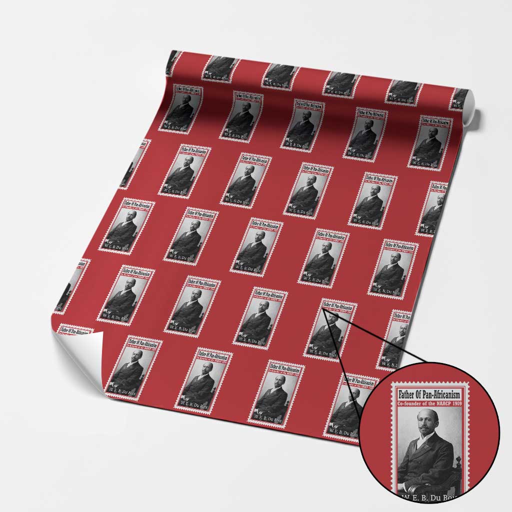 Vintage Stamp W E B Du Bois Wrapping Paper Roll Black Thought Leader