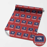 Vintage State of Wyoming Flag Bison Cheyenne Jackson Hole Wrapping Paper Roll