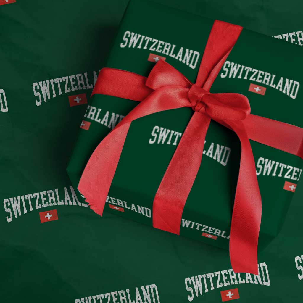 Vintage Switzerland National Pride The Swiss Cross Wrapping Paper Roll