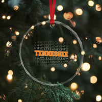 Vintage Tennessee Crystal Glass Ornament Throwback Design Classic TN Orange US State