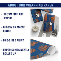 Vintage Tennessee Wrapping Paper Roll Orange Dripping Flag Vintage State Pride Sports Fan Patriotic