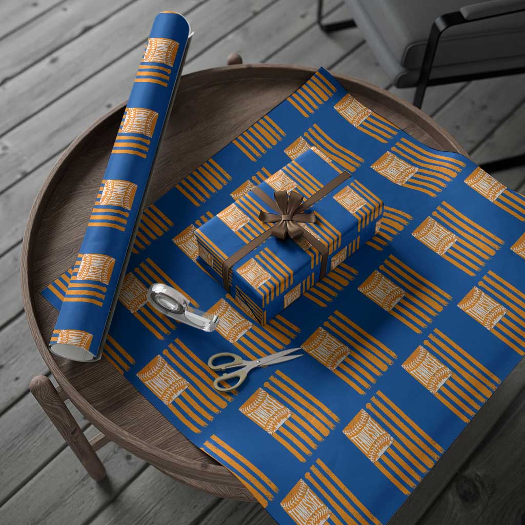 Vintage Tennessee Wrapping Paper Roll Retro Classic TN Orange Retro Baseball American US Flag