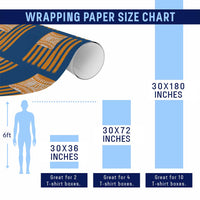 Vintage Tennessee Wrapping Paper Roll Retro Classic TN Orange Retro Baseball American US Flag