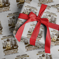 Vintage Thanksgiving Turkey Drop Wrapping Paper Roll Funny 1978 Helicopter Scene Classic TV Moment - Wonder Print Shop