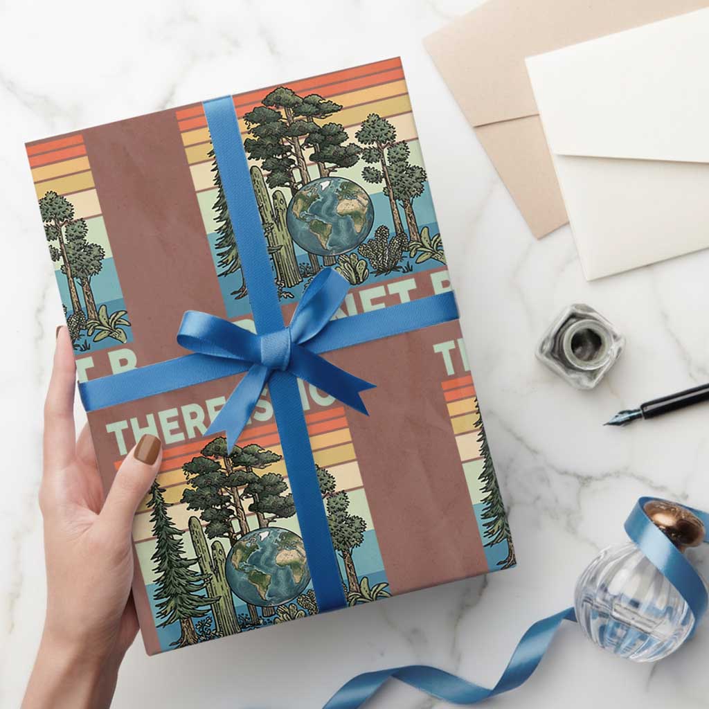 Vintage There Is No Planet B Earth Day Gift Wrapping Paper Roll