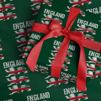 Vintage Three Lions England Pride Wrapping Paper Roll Patriotic Soccer British Football Fans