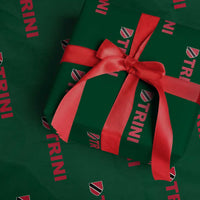 Vintage Trini Wrapping Paper Roll Trinidad and Tobago Flag Minimalist Patriotic Caribbean Pride