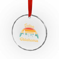 Vintage Tulsa Oklahoma Pride Crystal Glass Ornament Proud Oklahoman Gift