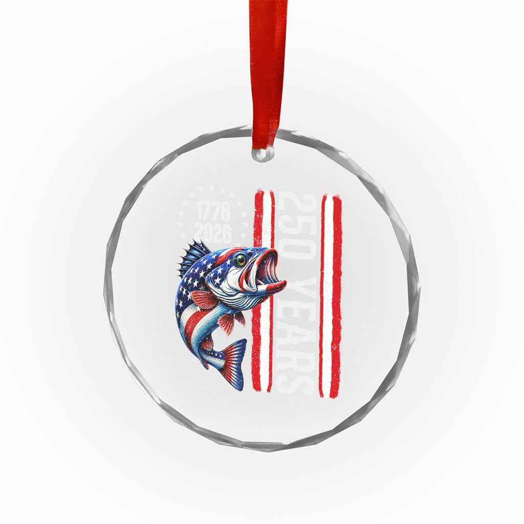 Vintage USA 250th Anniversary Crawfish Patriotic Gift Crystal Glass Ornament