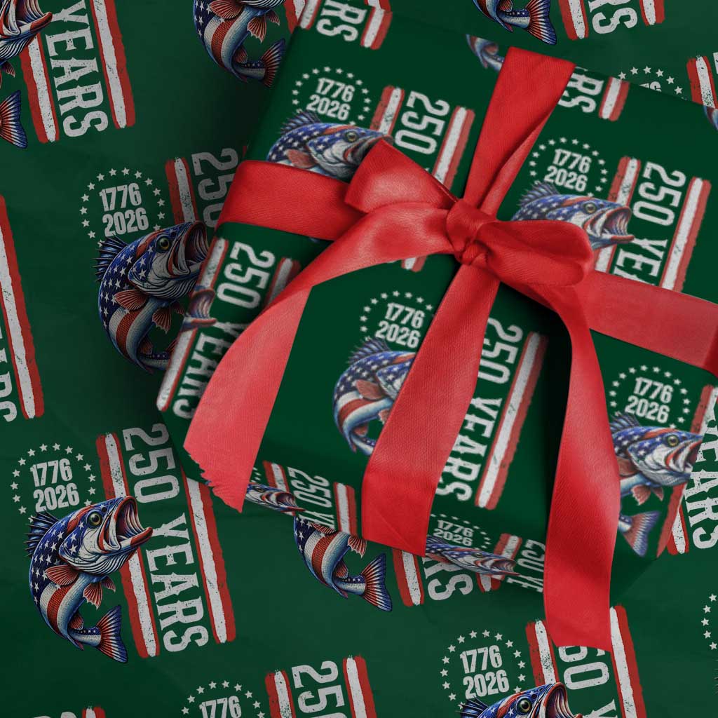 Vintage USA 250th Anniversary Crawfish Patriotic Gift Wrapping Paper Roll
