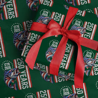 Vintage USA 250th Anniversary Crawfish Patriotic Gift Wrapping Paper Roll