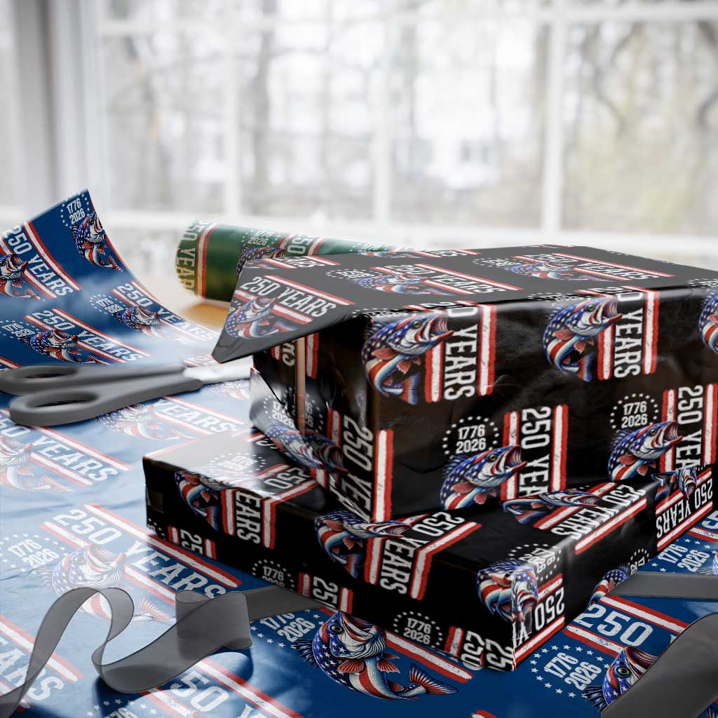 Vintage USA 250th Anniversary Crawfish Patriotic Gift Wrapping Paper Roll