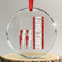 Vintage USA Flag 2nd Amendment Crystal Glass Ornament Pro Gun Lovers - Wonder Print Shop
