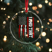 Vintage USA Flag 2nd Amendment Crystal Glass Ornament Pro Gun Lovers - Wonder Print Shop