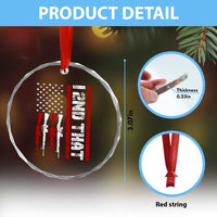 Vintage USA Flag 2nd Amendment Crystal Glass Ornament Pro Gun Lovers - Wonder Print Shop