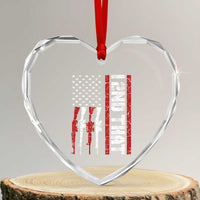 Vintage USA Flag 2nd Amendment Heart Crystal Glass Ornament Pro Gun Lovers - Wonder Print Shop