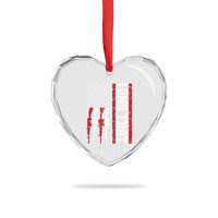 Vintage USA Flag 2nd Amendment Heart Crystal Glass Ornament Pro Gun Lovers - Wonder Print Shop
