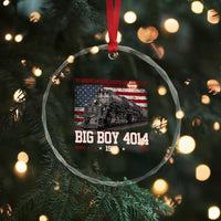 Vintage USA Steam Locomotive Patriotic Pride Crystal Glass Ornament American Iron American Legacy