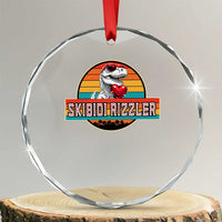Vintage Valentines Dinosaur Crystal Glass Ornament Funny Dino Meme Skibidi Rizzler - Wonder Print Shop