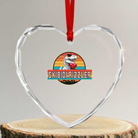 Vintage Valentines Dinosaur Heart Crystal Glass Ornament Funny Dino Meme Skibidi Rizzler - Wonder Print Shop