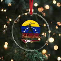 Vintage Venezuela 2026 Champions Crystal Glass Ornament Patriotic Baseball Pride Gift