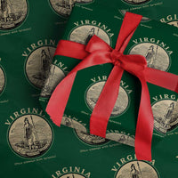 Vintage Virginia Motto Sic Semper Tyrannis Wrapping Paper Roll