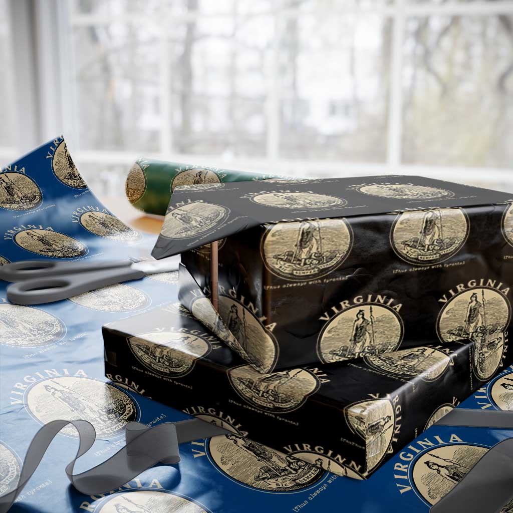 Vintage Virginia Motto Sic Semper Tyrannis Wrapping Paper Roll